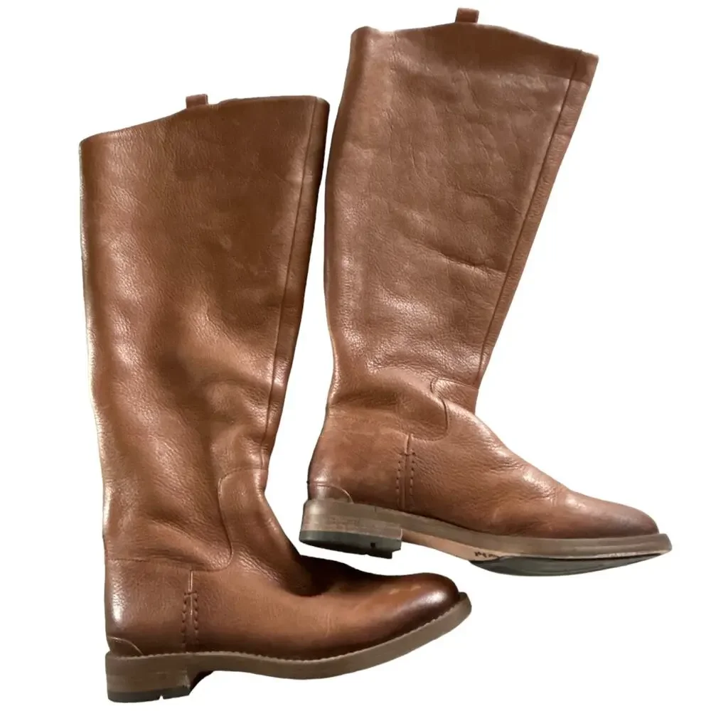 Franco Sarto Meyer Knee‎ High Coastal Cowgirl Women's 6 Brown Leather Boots - 6